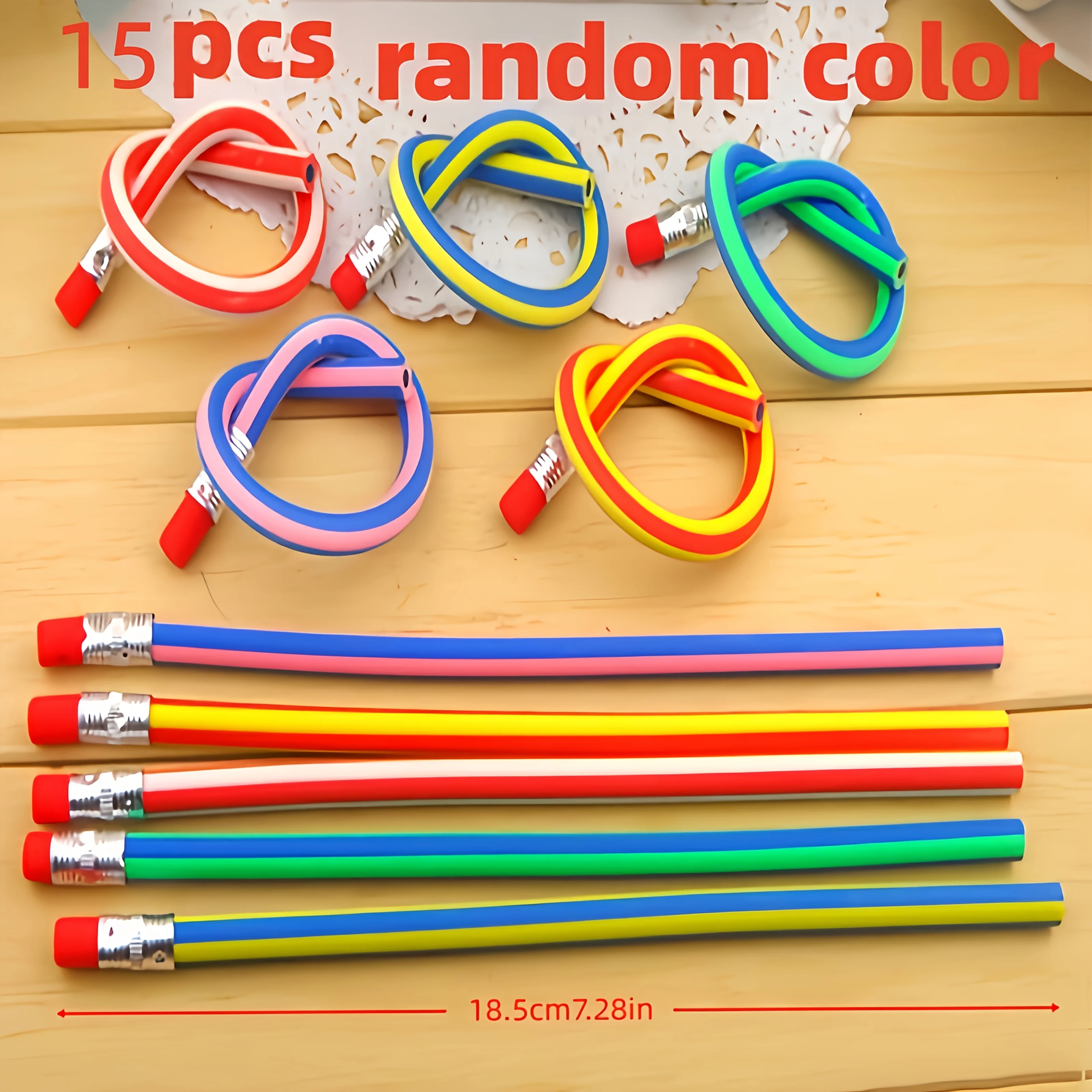 15-Pack Foldable Pencils with Eraser Pencils, Premium Grip Design, Compact And Practical, Suitable for Studying, Office