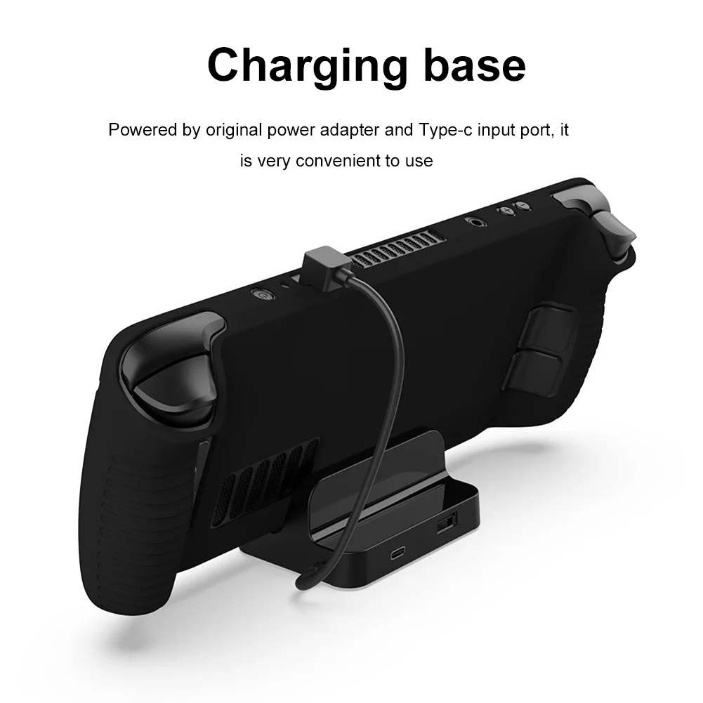 Plastic Console Docking Station USB2.0 Type-C Charger ABS Game Console Dock HUB Replacement Games Accessories for Steam Deck