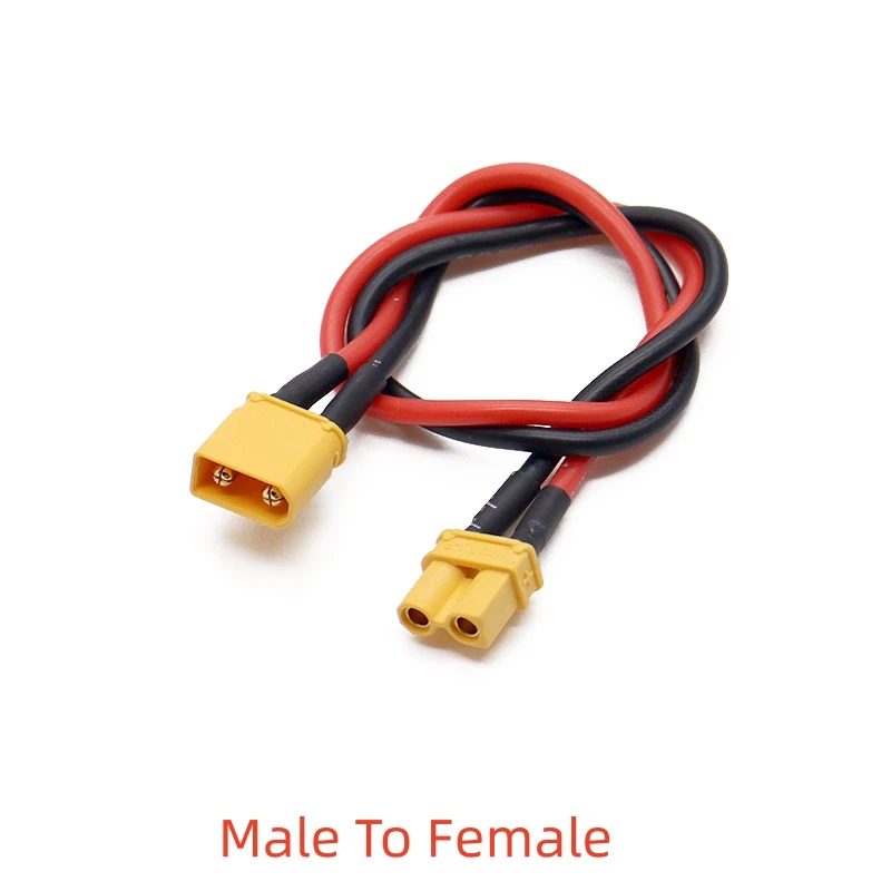1PCS XT30U Lithium Battery Plug Connector Male/female/female Model Aircraft ESC Battery Extension Cable