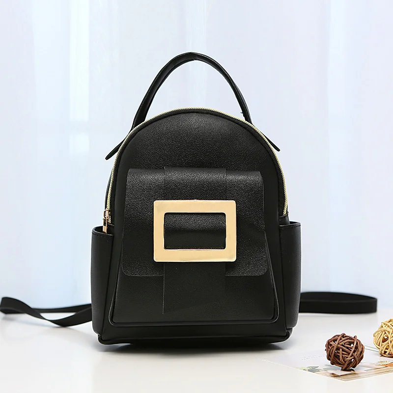 Big Capacity Women Backpack Fashion Color Matching Small Backpack Ladies Shoulder Crossbody Bag Soft Leather Female Min