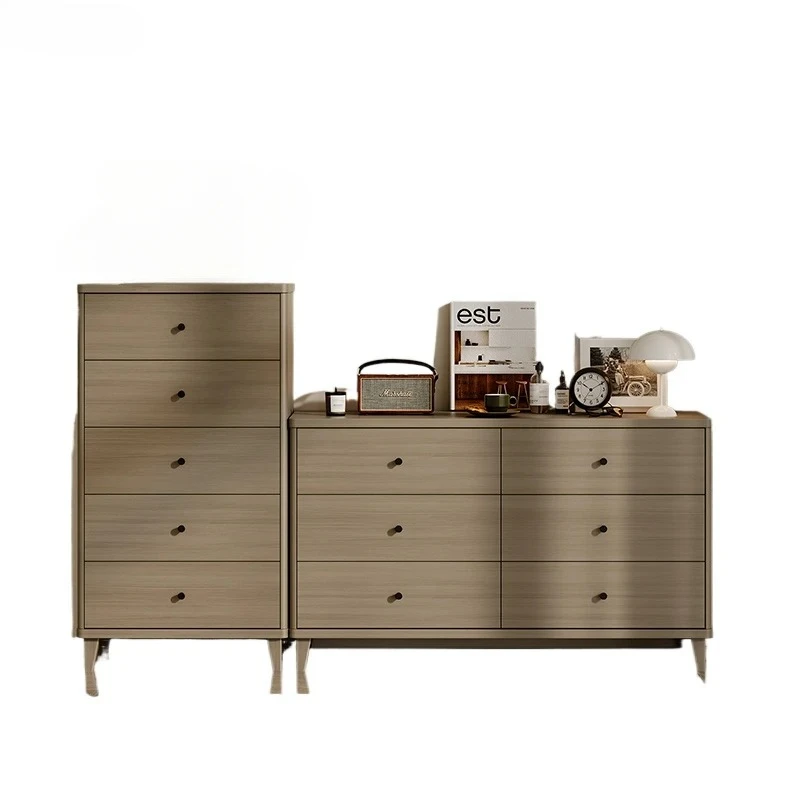 

Wood art bedroom small apartment living room storage cabinet ash wood storage chest combination