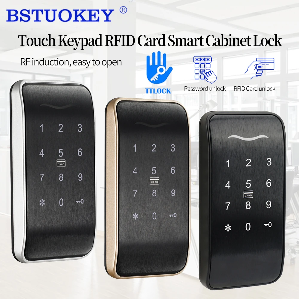 

TTLOCK APP Electronic Digital Keypad Supermarket Cabinets Drawer Sauna Door Lock Unlocking by Code Password Phone RFID Card