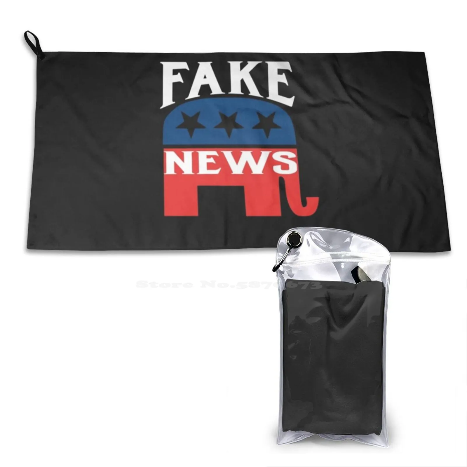 Fake News Personalized Soft Towel Home Outdoor Fake Vector Red Stamp Grunge Icon Report Banner Seal Internet Journalism