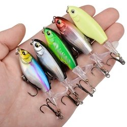 1pcs Top water Propeller Rotating Tail Fishing lures Swimbait 75mm 6.5g Popper Artificial Pencil Hard Bait popper
