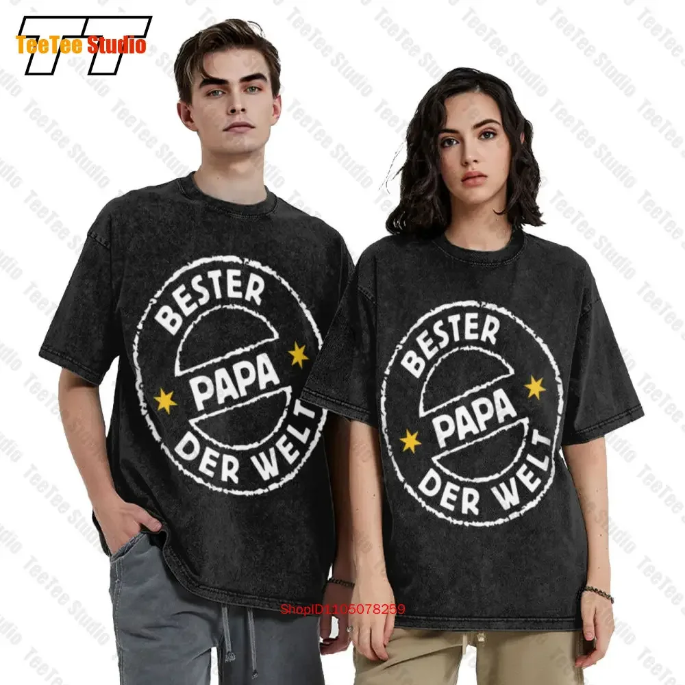 Bester Papa Le Monde Anniversaire Fete Des Peres Cadeau Vintage Oversized T-Shirt UWA0