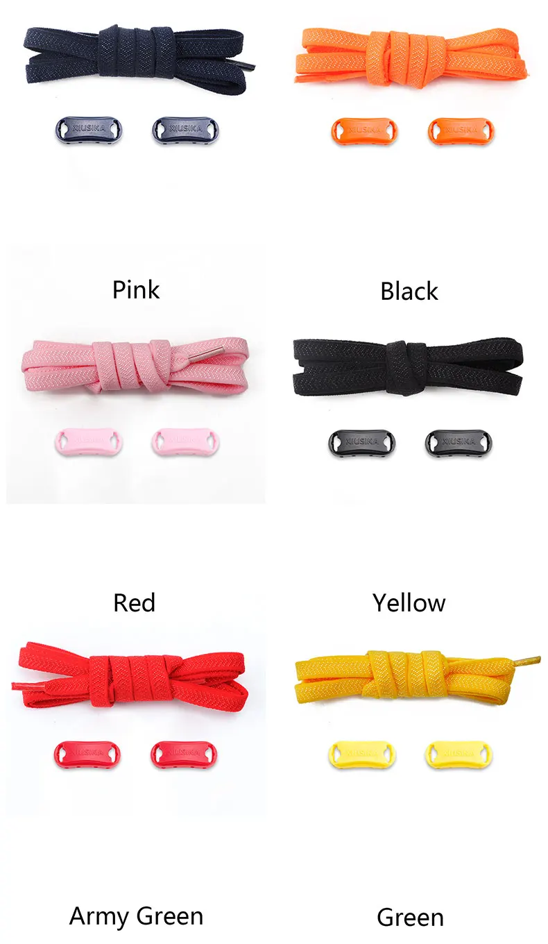 1 Paar Schnürsenkel ohne Krawatte, elastische Schnürsenkel für Kinder und Erwachsene, für Turnschuhe, Schnürsenkel, schnelle Spitze, faule Sport-Gummibänder, flache Schnürsenkel – Detail 9