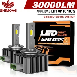 Reflektory samochodowe LED HID D3S D1S D2S D4S D5S D8S D1R D2R D3R Turbo LED 30000LM Chip CSP 6000K 130W Plug & Play z wentylatorem chłodzącym