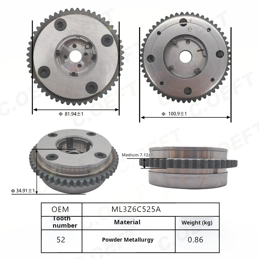 ML3Z6255A ML3Z6256A ML3Z6C525A ML3Z6C526A VVT Engine Timing Camshaft Sprocket Actuator ML3Z-6C525-A For Ford Lincoln