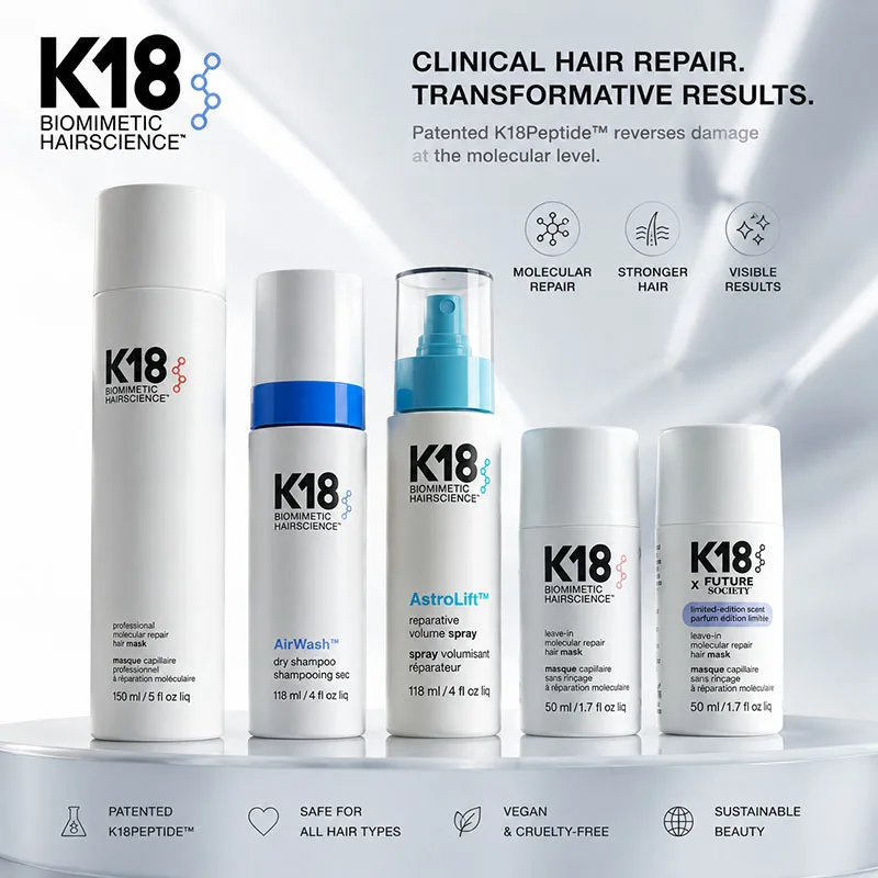 

2026 K18 50ml Leave-In Molecular Repair Hair Mask Deep Conditioning Keratin Treatment Soften Hair Smoothing Healthy Hair Care