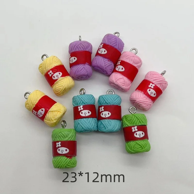 Mix 10cps/pack Cute Mini Sewing Wool Ball Resin Cute Charms Diy Earring Bracelet Small Pendants For Jewelry Making