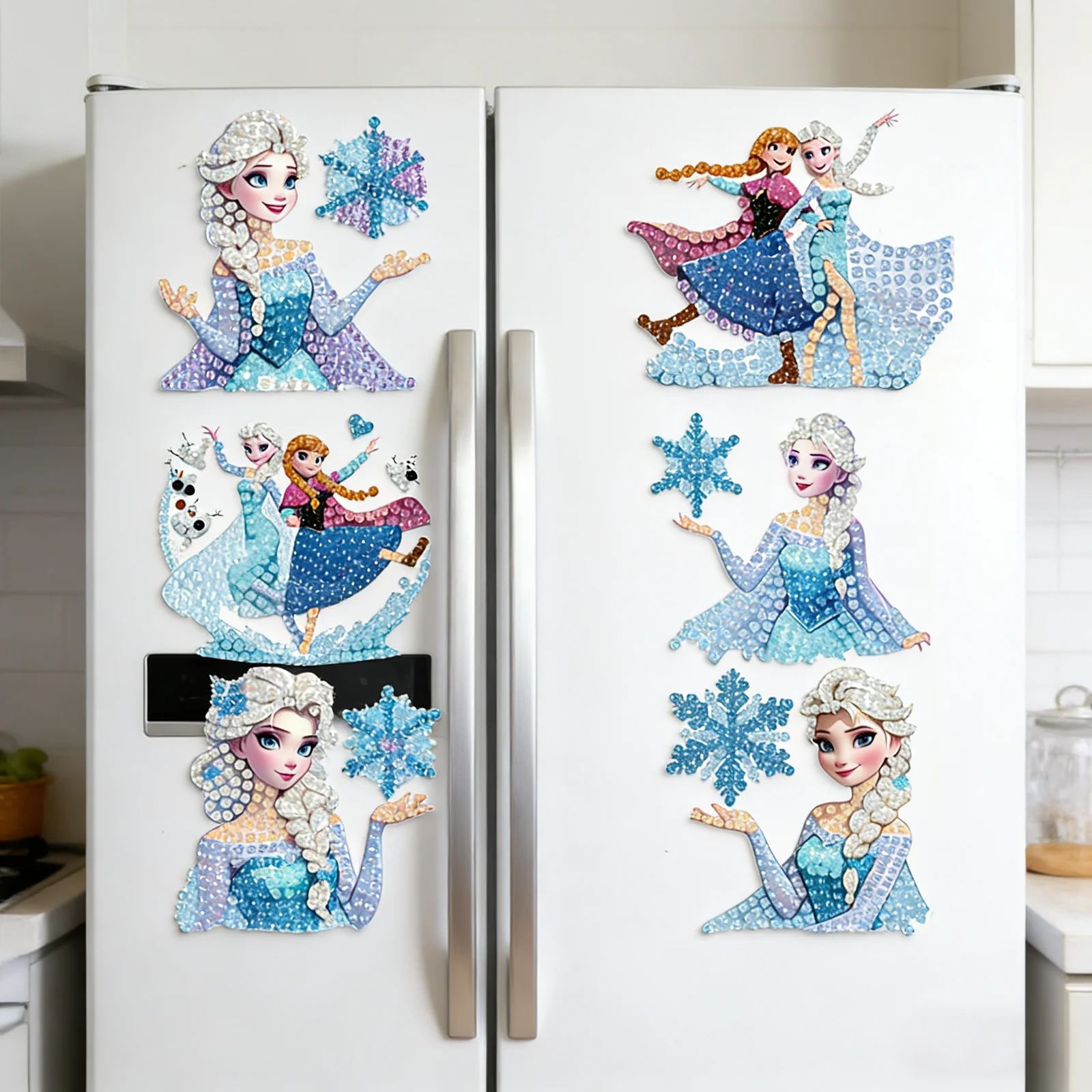 

Frozen Elsa Princess Mickey Minnie Magnetic DIY Diamond Painting Fridge Magnet Anime Character Ornament Souvenirs