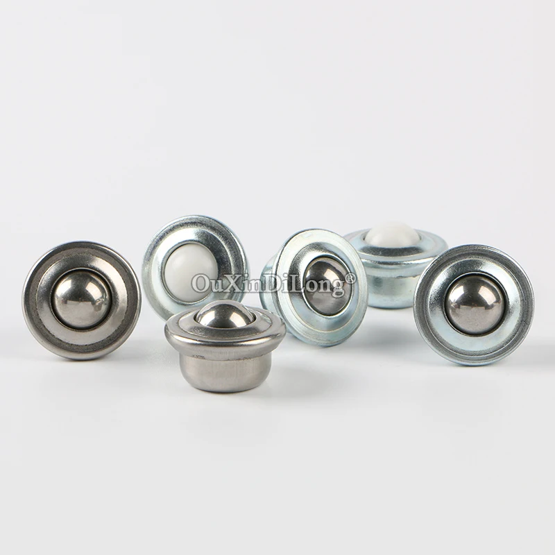 10PCS Precision Conveying Universal Ball Transfer Unit Ball Bearing Bull Eye Wheels Transfer Omni Wheel Conveyor Rollers Sliders