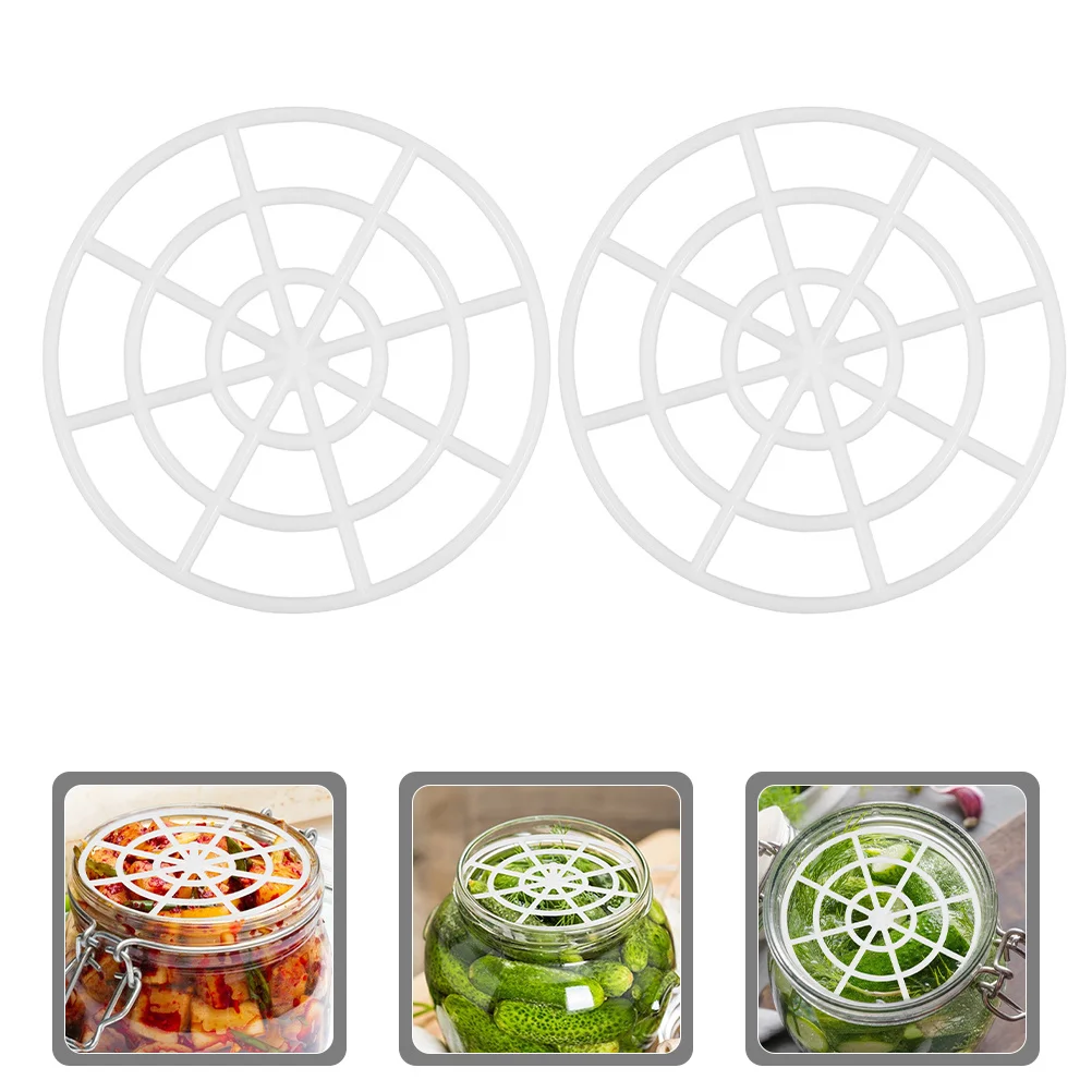 

10 шт., пластиковые сетчатые весы для маринованных банок для ферментации, 7,9x7,9x0,8 дюйма, пресс для консервирования овощей, компактные принадлежности для ферментации