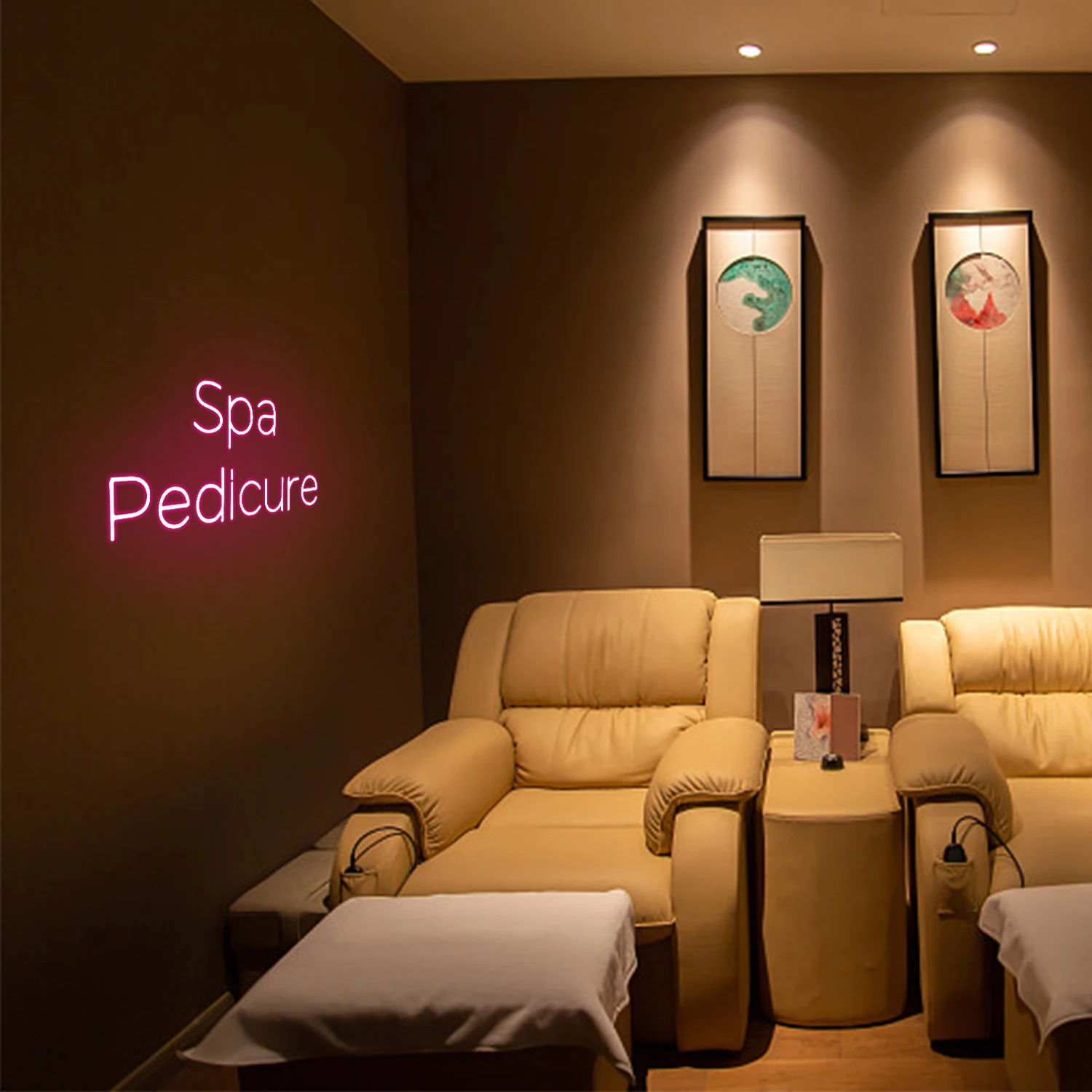 Pedicure Spa różowe neony do dekoracji ścian neonowe światła LED dekoarcja do salonów masażu kąpiel stóp salonu piękności