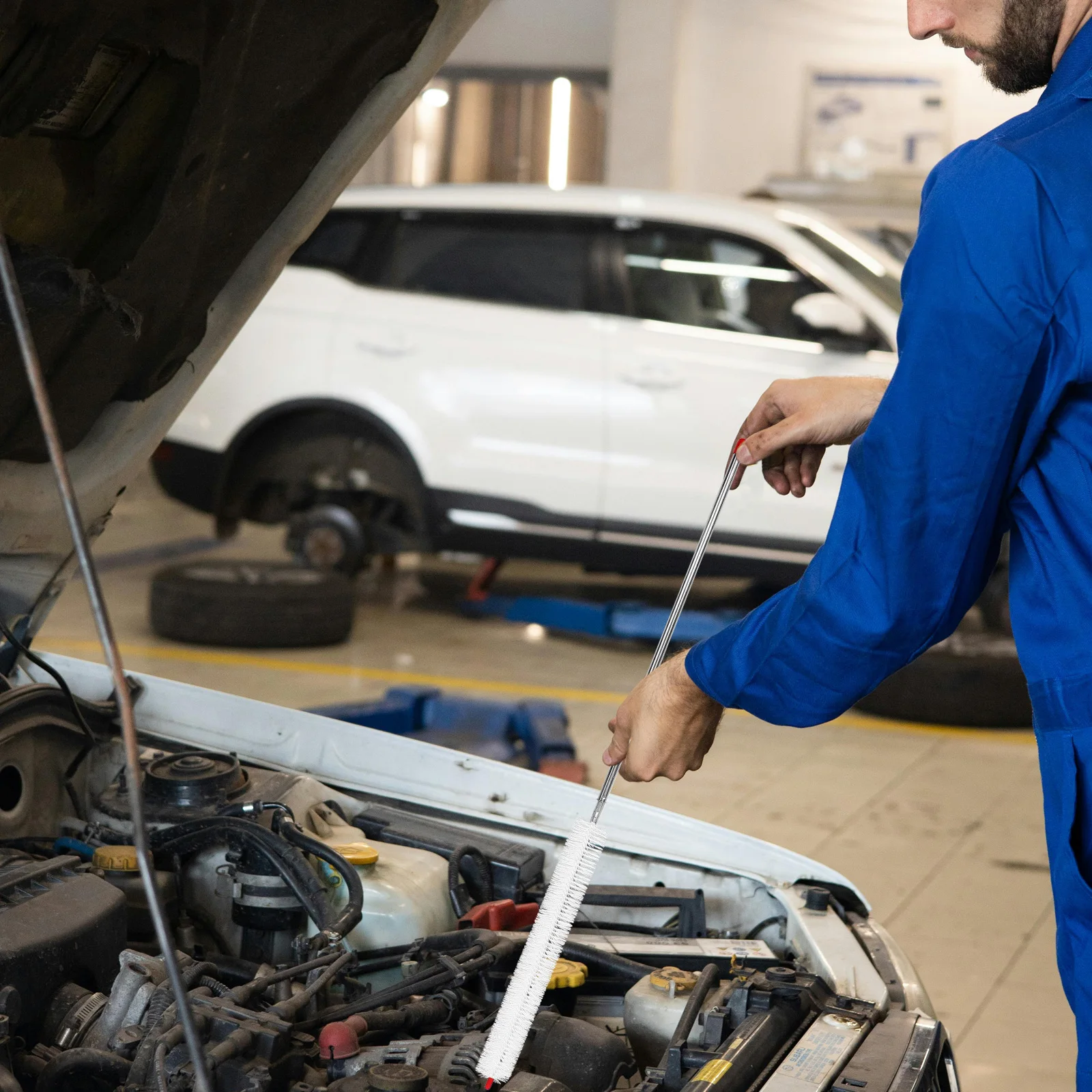 

Universal Car Cleaning Brush for Radiator Engine Bay Dusting Vent Duster Heavy Duty PP Stainless Steel Tool