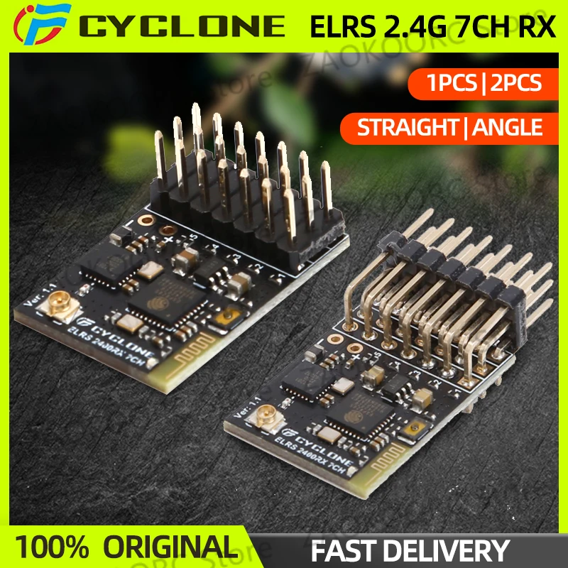 1/2PCS CYCLONE ELRS 2.4G 7CH PWM Receiver ExpressLRS RX 2400RX PWM/CRSF Protocol For RC FPV Drone Fixed Wing Car Boat Quadcopter