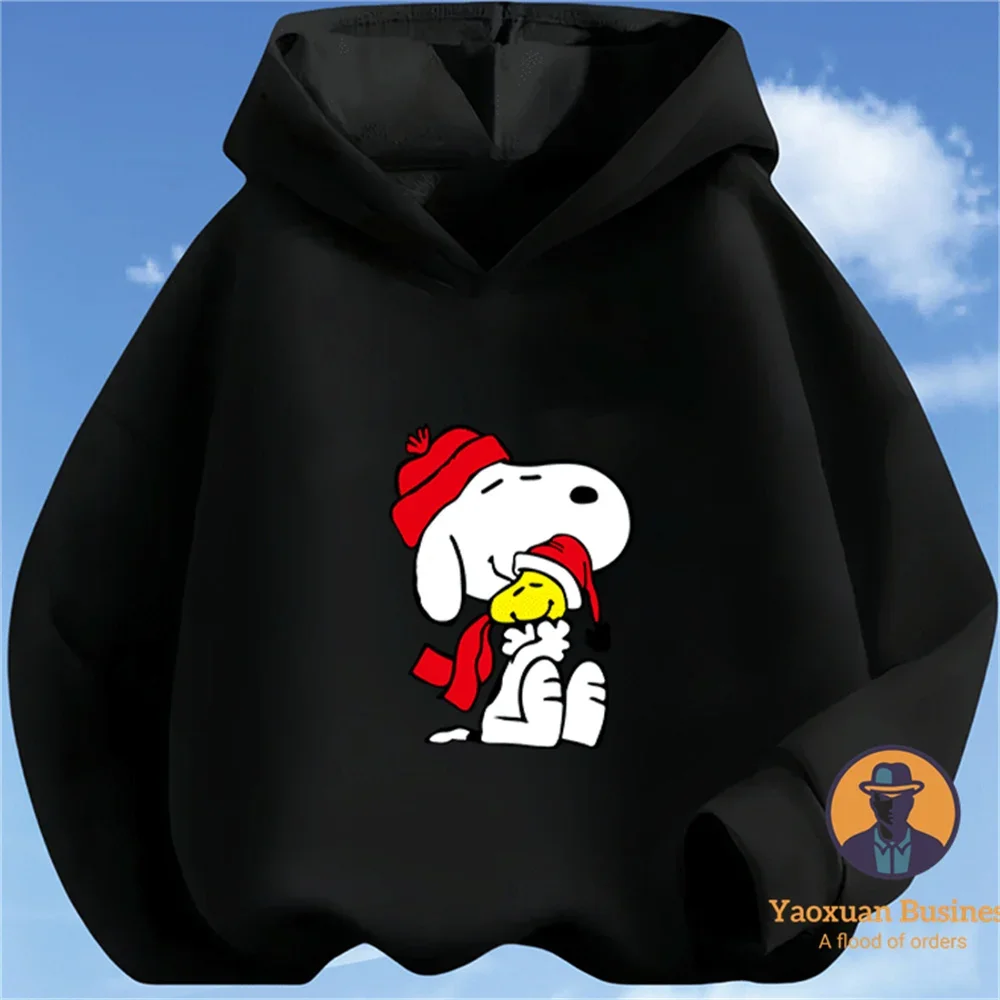 

Boys Girls Teen Party Pure Cotton Hoodie Snoopy Cartoon Anime Autumn Trendy Fashion Wear