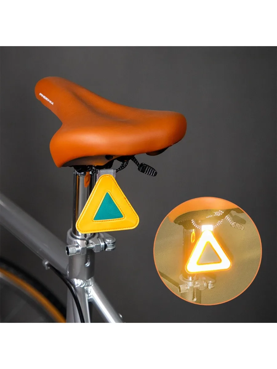 AliExpress NONE Multifunctional Elastic Reflective Triangle Sign Bicycle Saddle Hanging Reflector Night Riding Safety Warning Tag Safety protect