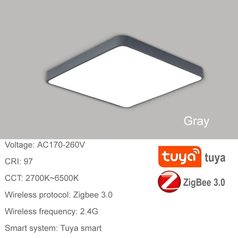 Imagem -06 - Zigbee Tuya Lâmpada Led do Teto Quarto Smart Lights 97ra Lustre Moderno Decoração de Casa Sala de Estar Decor Alice Assistant Alexa