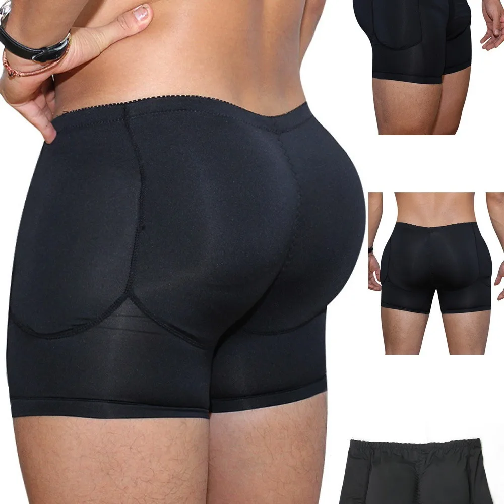 

GLEC Men's front egg sac opening and raised buttocks design, sexy and comfortable, and close fitting four cornered shorts