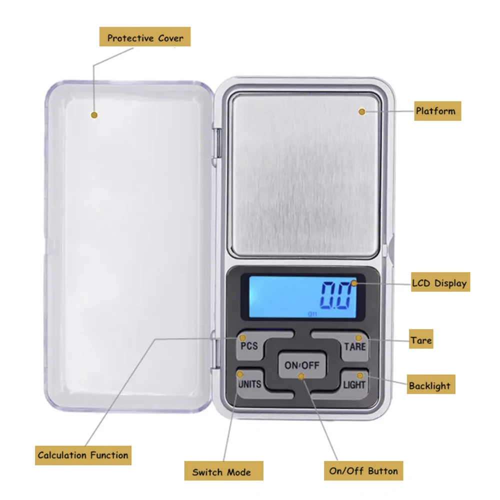 

KATWAY 0.01g x 200g Digital Jewelry Pocket Scale With Retail Box HH-AA94