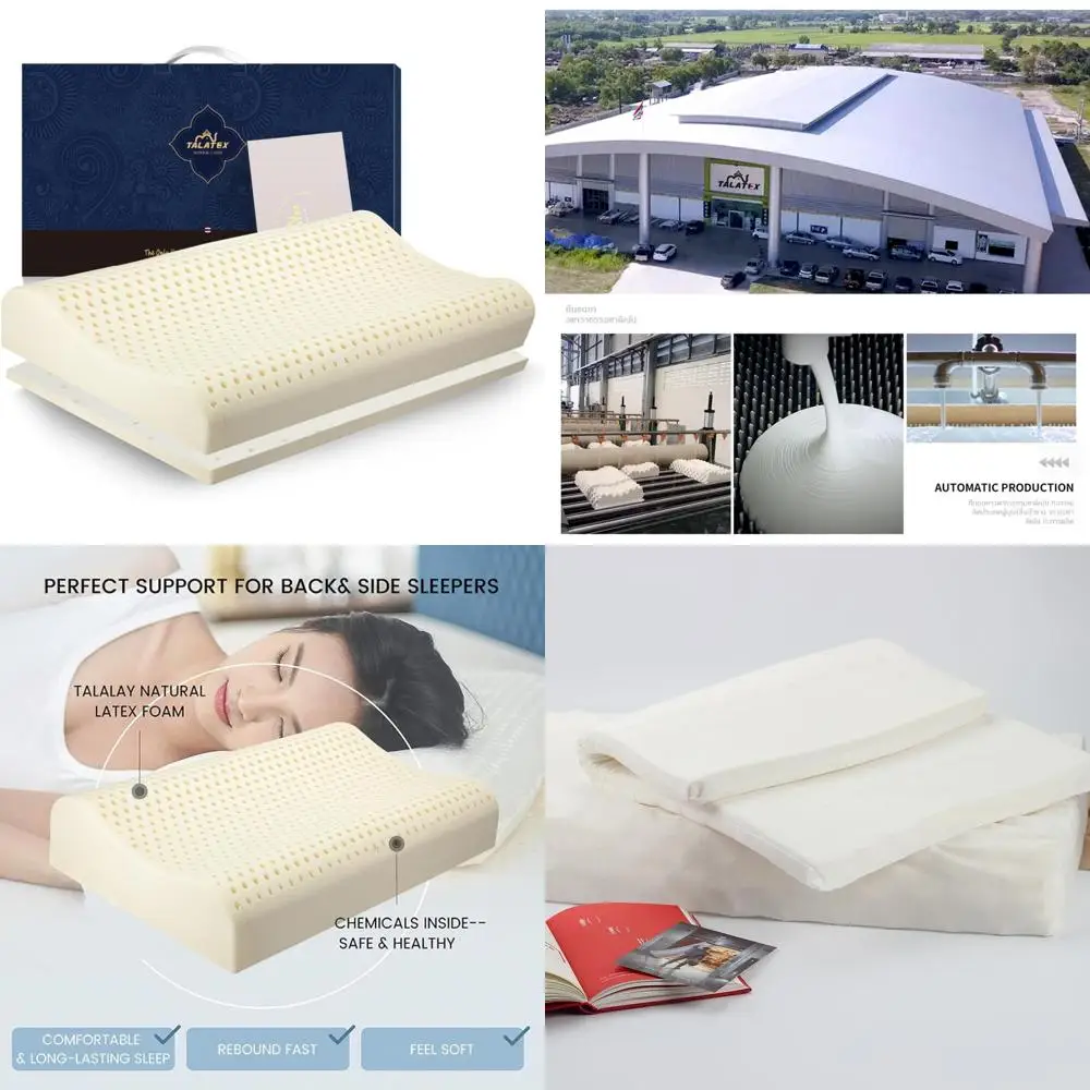 

100% Natural Premium Latex Pillow for Orthopedic Support and Neck & Shoulder Pain Relief