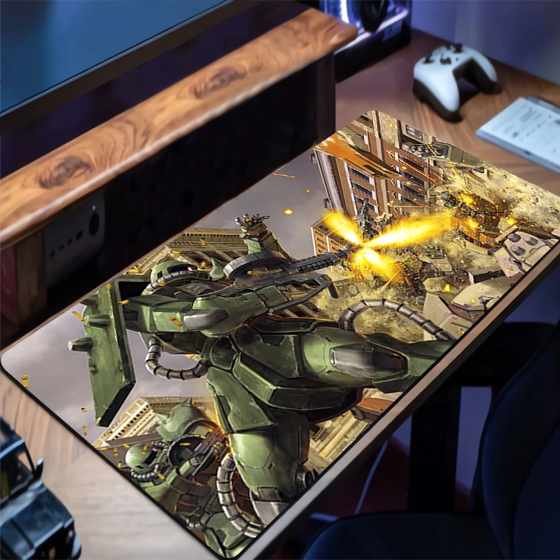 

Mouse Pad Mechanical Warrior Gundam Zaku II PC Accessories Keyboard Pad Gaming Mats Rubber Mousepad Laptop Desk Mat HD Mouse Mat