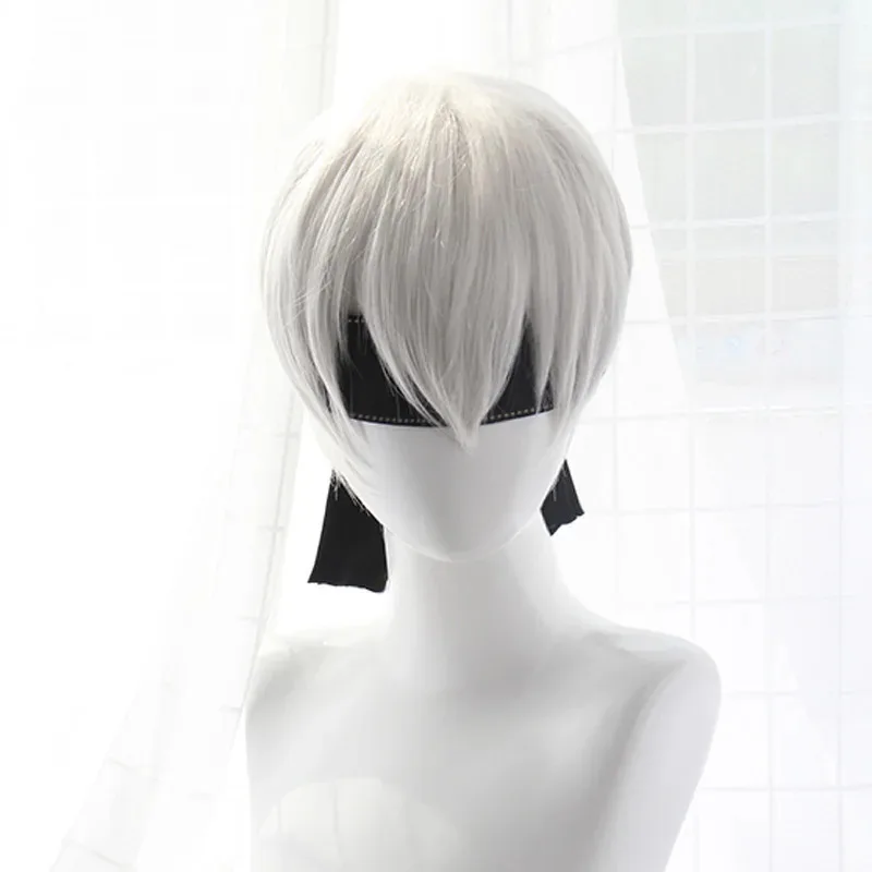 25COSHigh quality YoRHa No.2 Type B 2BYoRH 2A 9S 2B wig Cosplay Wig NieR:Automata Costume Play Wigs Costumes Hair +Wig Cap