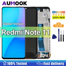 携帯電話用デジタイザー付きLCDタッチスクリーン,redmi用スペアパーツ,ノート11, 11 s,2201117sg,2201117sg,2201117sg,6.43インチ