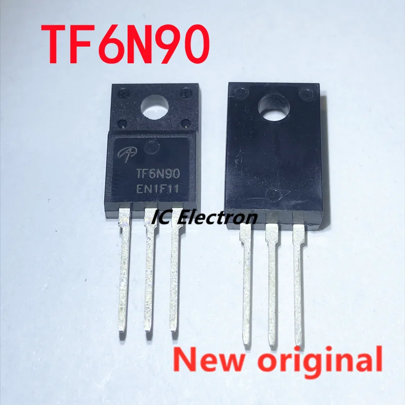 10PCS New original AOTF6N90 TF6N90 6A 900V TO220F MOS field effect tube MOSFET