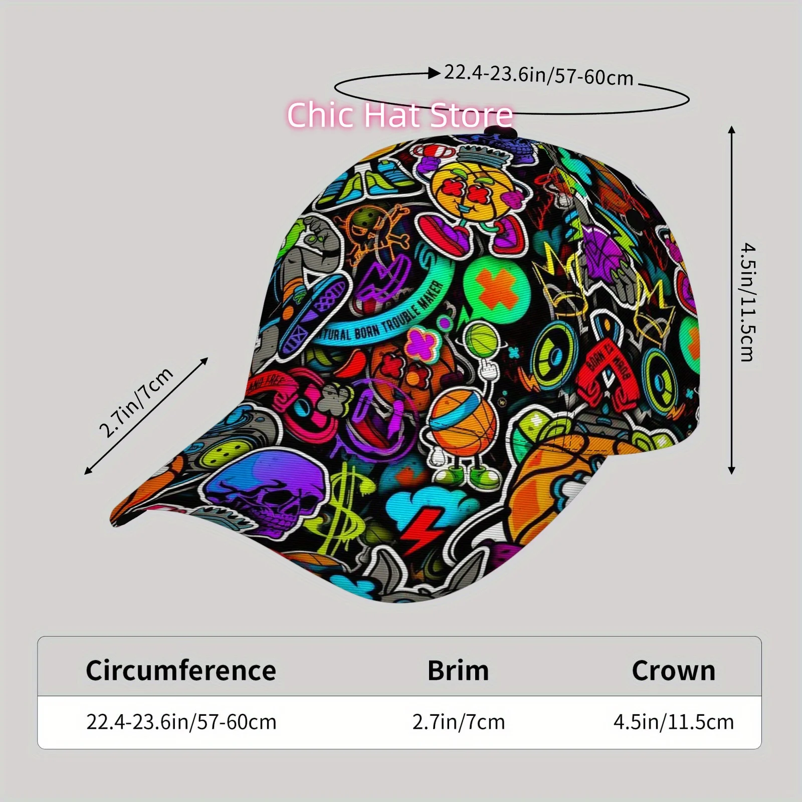 Stylish And Sporty Casual Sun Hat, Trendy Breathable Hip-Hop Cap, Perfect Birthday Present for Family, Friends, And Neighbors, I