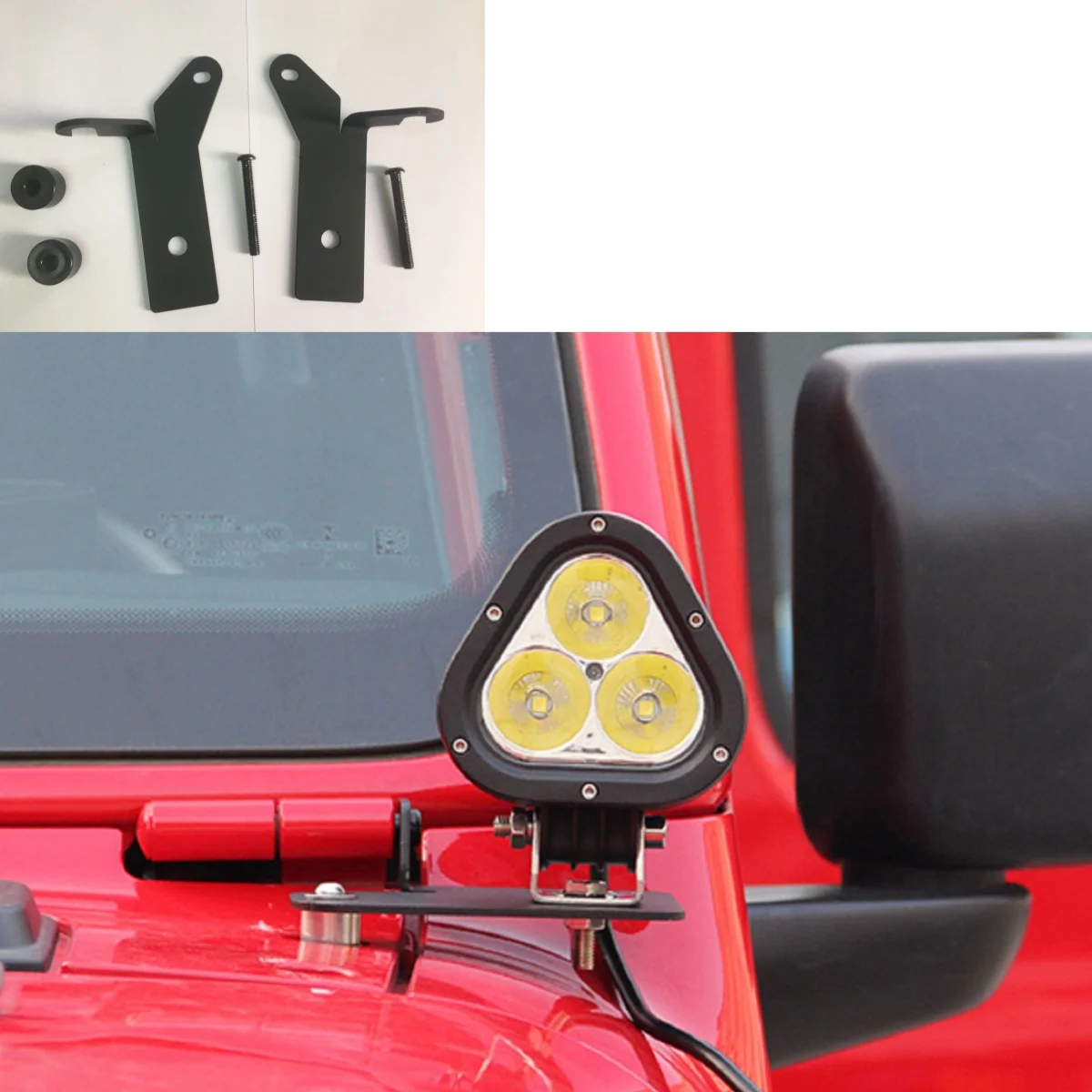 JL JT High/low Position Lamp Holder Led Driving Light Mounting Bracket for Jeep Wrangler JL 2018+ JT2020+