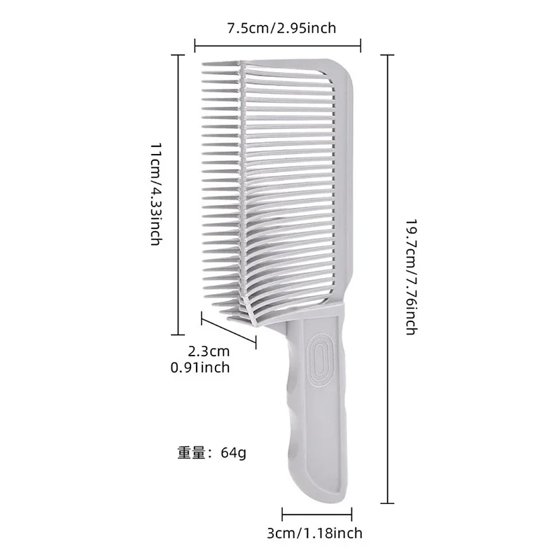 Hair Cutting Combs Professional Barber Clipper Blending Flat Top Hair Cutting Comb for Men Fading Comb Salon Styling Tool