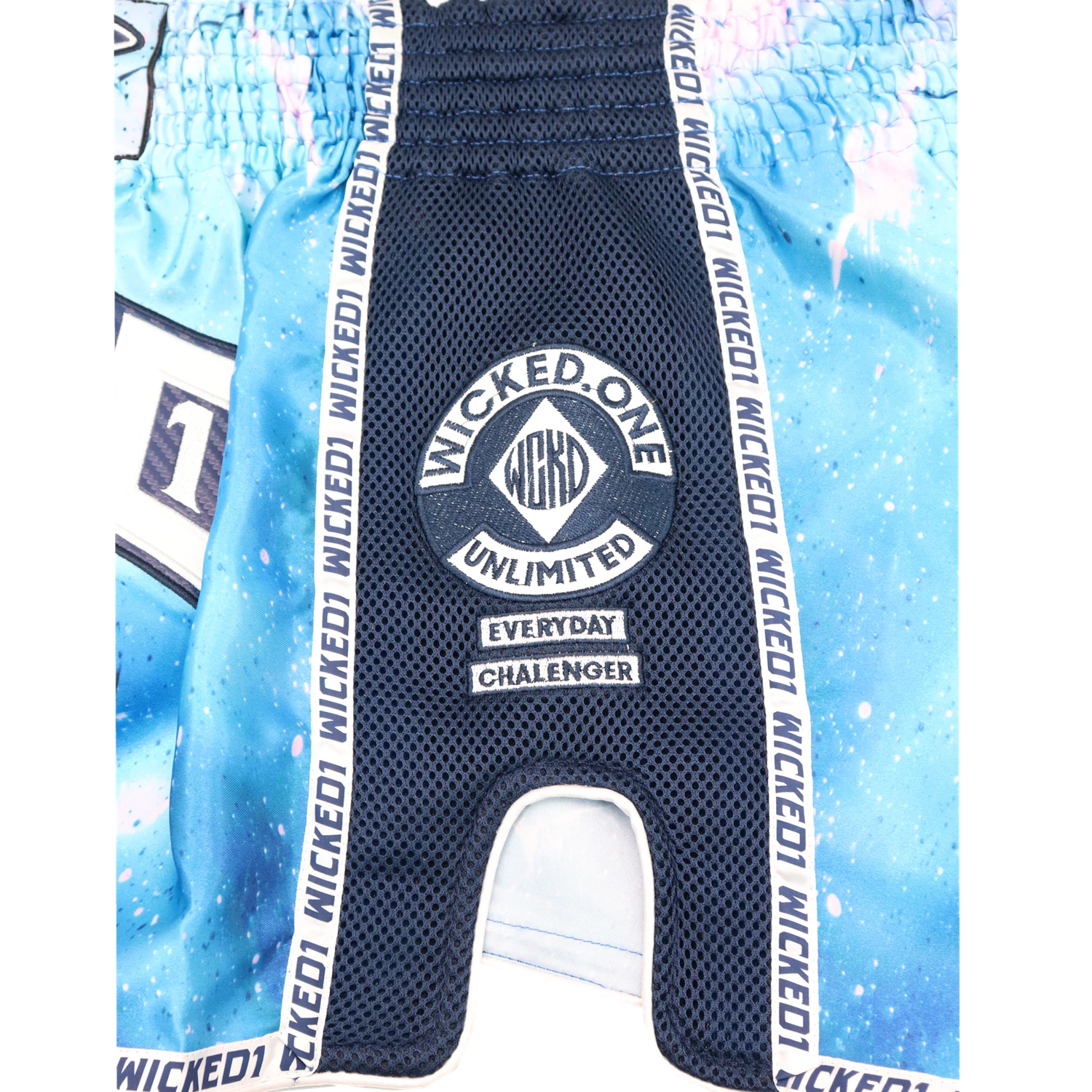 W07 evento Sky blue Muay Thai boxing pants lutando shorts fitness Sanda treinamento boxe terno Sanda