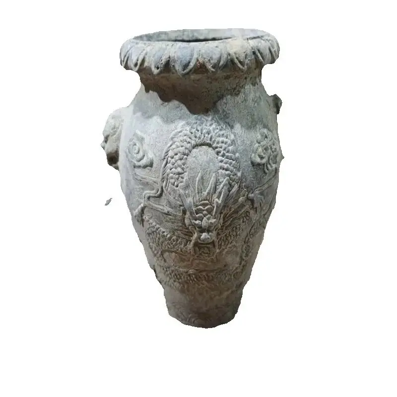 

Давай из китайской коллекции FOLK. Старый неземный бронзовый горшок, резная банка со старинными написами. Банка с рисунком дракона. ﻿