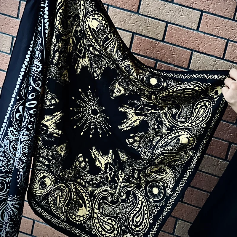 55*55 سنتيمتر بيزلي الهيب هوب ساحة باندانا في الهواء الطلق الدراجات متعددة الوظائف عصابة رياضية للرأس للجنسين الجمجمة الكاجو المطبوعة منديل #2