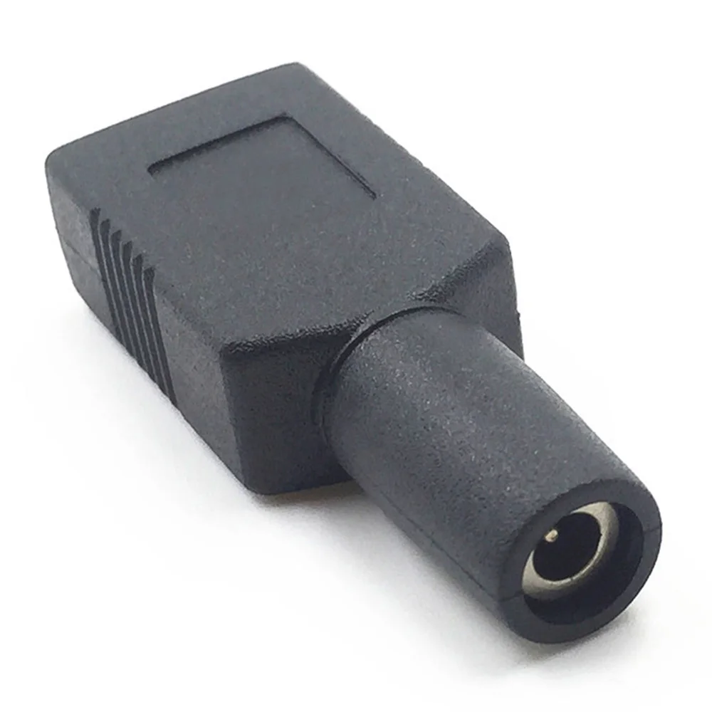 تيار مستمر 3.5 × 1.1 أنثى جاك إلى USB 2.0 أنثى جاك تيار مستمر قابس طاقة موصل محول الكمبيوتر المحمول 3.5*1.1 مللي متر أسود اللون