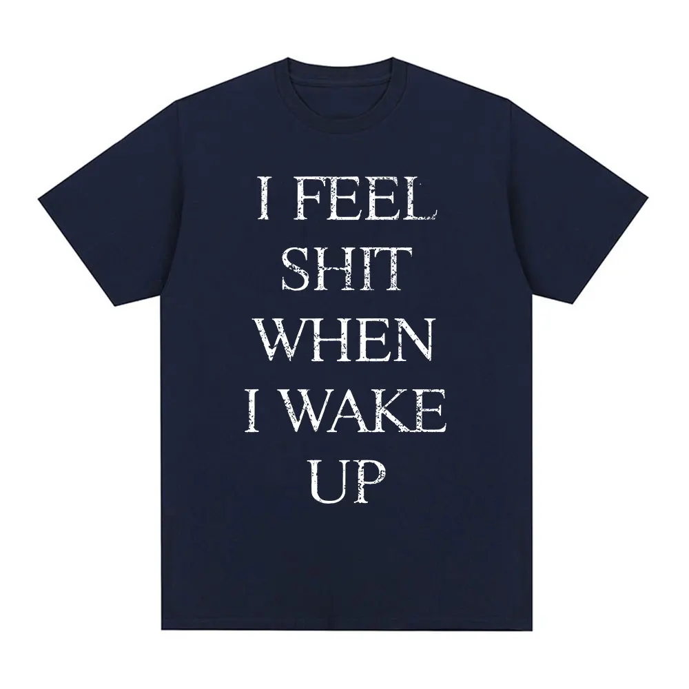 Yungblud I Feel Shit When I Wake Up T-shirts Men Clothing Fashion Hip Hop Short Sleeves T Shirt Cotton Casual T-shirt Streetwear