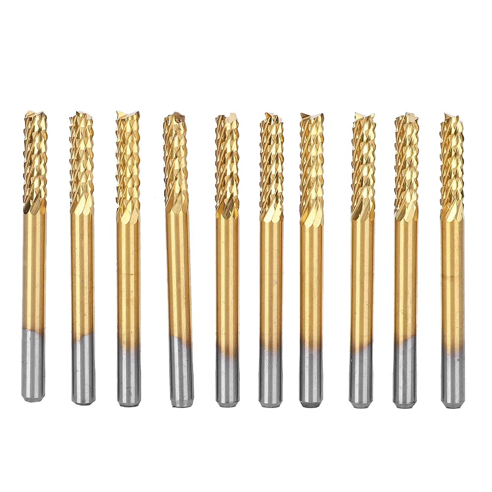 

3.175mm Carbide End Mill 1/8" Shank Titanium Coated CNC PCB Engraving Bit Cutting Tool End Mill End Mill 1/8 Rotary Burrs