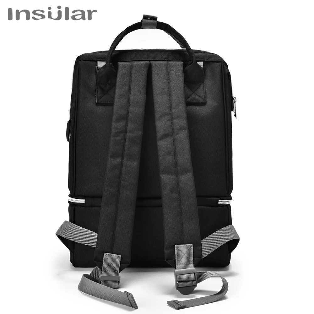 Mochila para maternidade com vários compartimentos, grande capacidade, para mamãe, com gancho para carrinho de bebê, bolsa para fraldas de bebê, itens essenciais para viagem