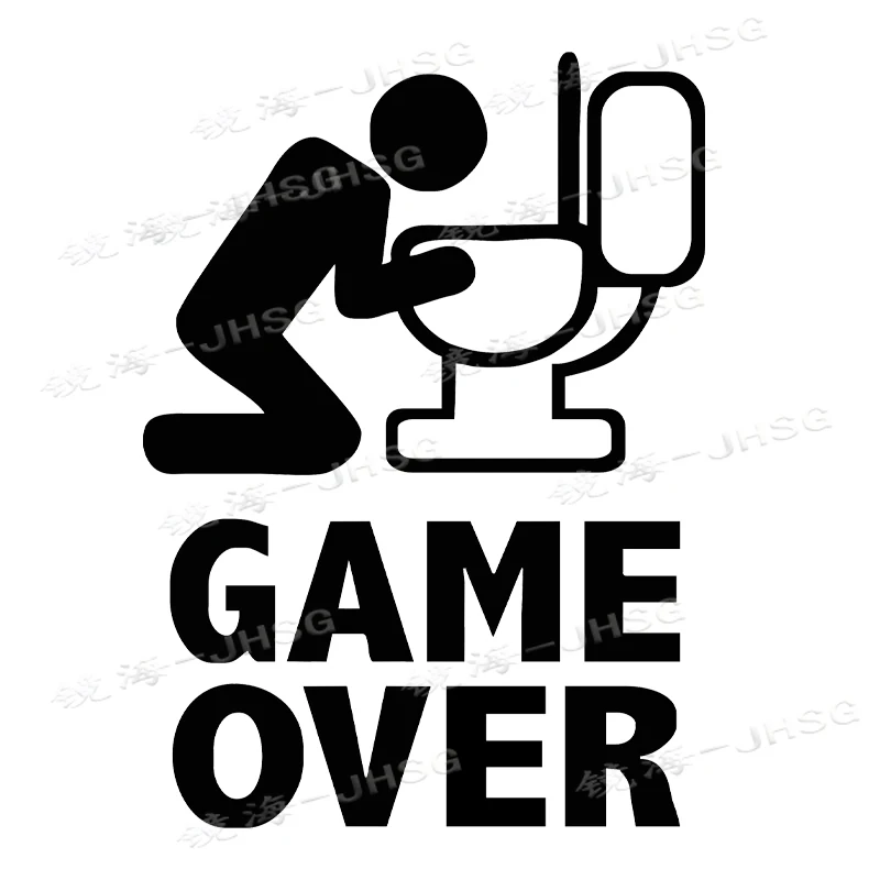 

GAME Over Fun Car Sticker Waterproof Vinyl Car Motorcycle Window External Decoration Accessories