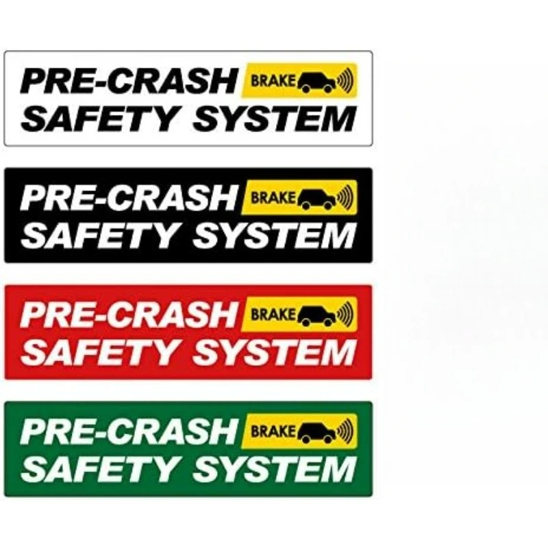 1Pc 2D Flat Pre‑Crash Safety System Vinyl Sticker, Waterproof Decal For Car, Water Bottle, Laptop, Phone Decor, Holiday Gift