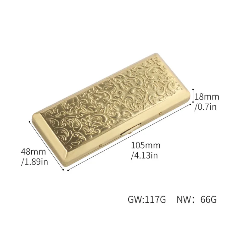 Cigarettes Case Embossed Slim Cigarette Case Box Portable Sealed Waterproof Smoking Accessories with Gifts Box