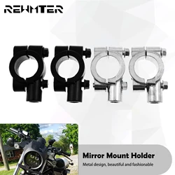 2xMotorcycle Handlebar Mirror Mount Holder Clamp Adaptor 10mm 8mm 25mm Rear View Mirror Holder Bracket For Harley Touring XL883