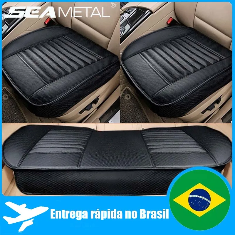 Interior do carro Couro Seat Cover, Auto Acessórios, Almofada, Protetor, Mat, Universal, Mat, Tapete, Quatro Estações