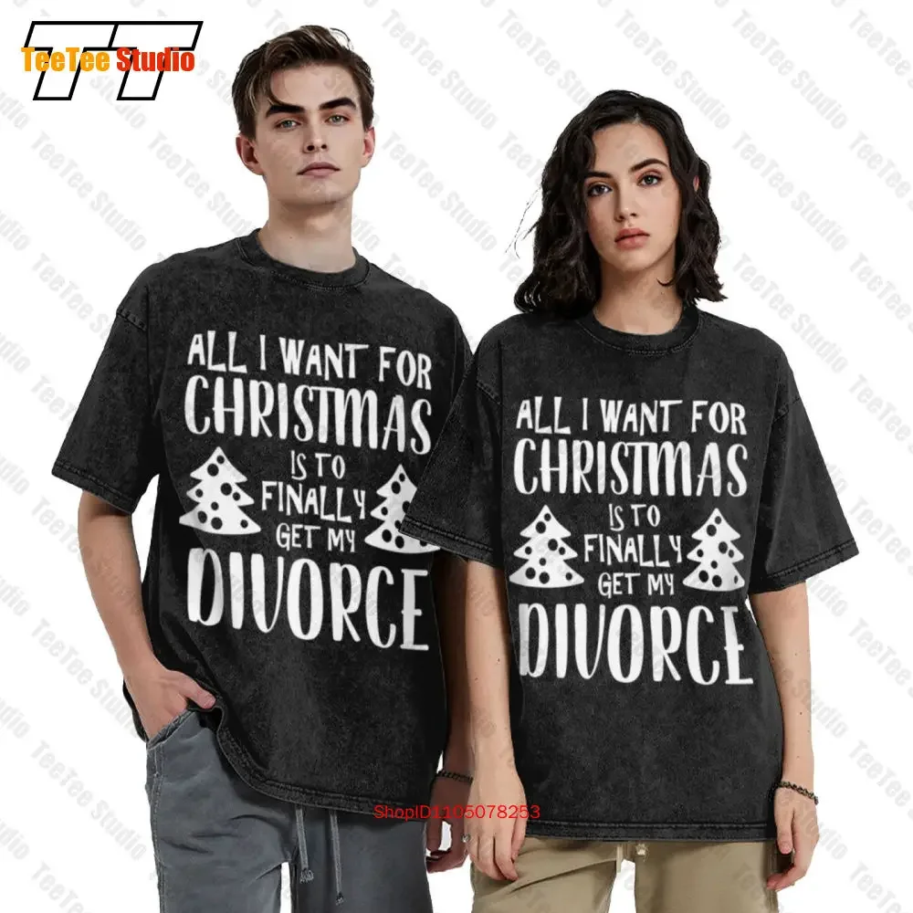 All I Want For Christmas Is To Finally Get My Divorce Vintage Oversized T-Shirt 6A9T