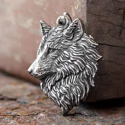 New Style 316L Stainless Steel VIKING Wolf Head Pendant Viking 3D Design Celtic Animal Pendant for teen gift