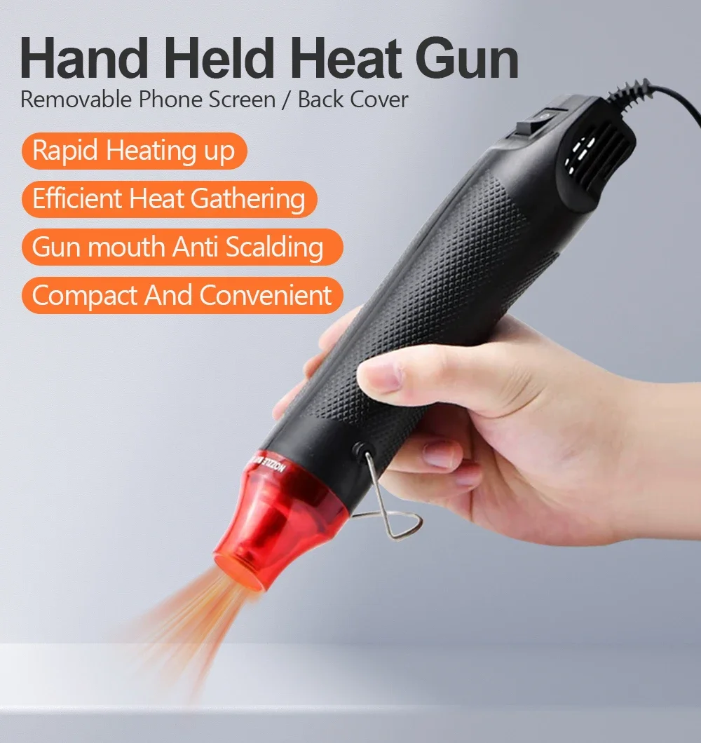 

220V DIY Heat Gun Hot Air Gun 300W Electric Power Tool Temperature Gun with Supporting Seat Shrink Plastic heatgun Heating Tools