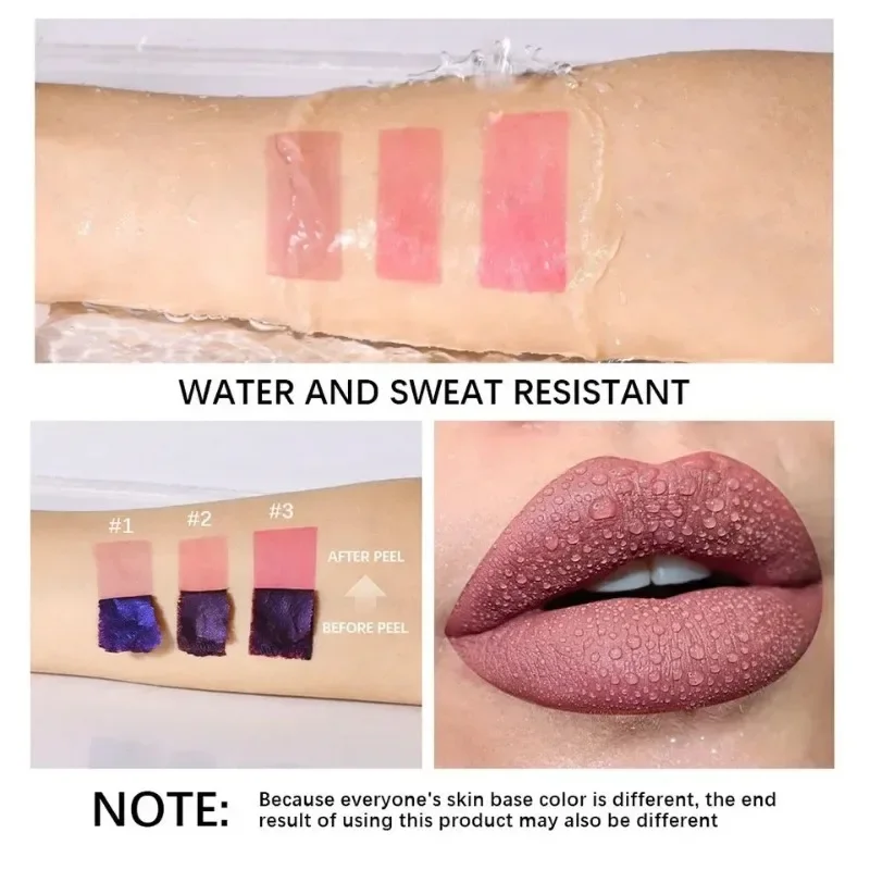 Waterproof Peel Off Lip Liner Outline Contour Tattoo Lip Stain Tint Matte Nude Lipstick Long Lasting Tear Off Natural Lip Tint