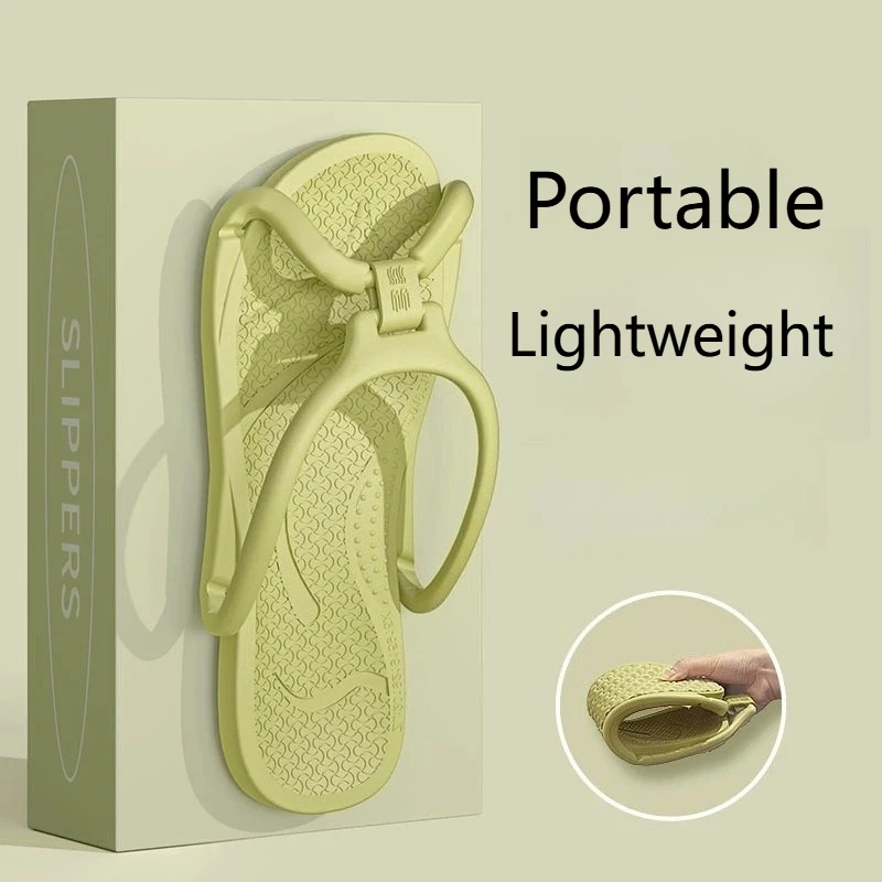 

Foldable Travel Slippers for Couples Anti-Slip Hotel & Home Use Bath & Indoor Comfortable Lightweight Portable